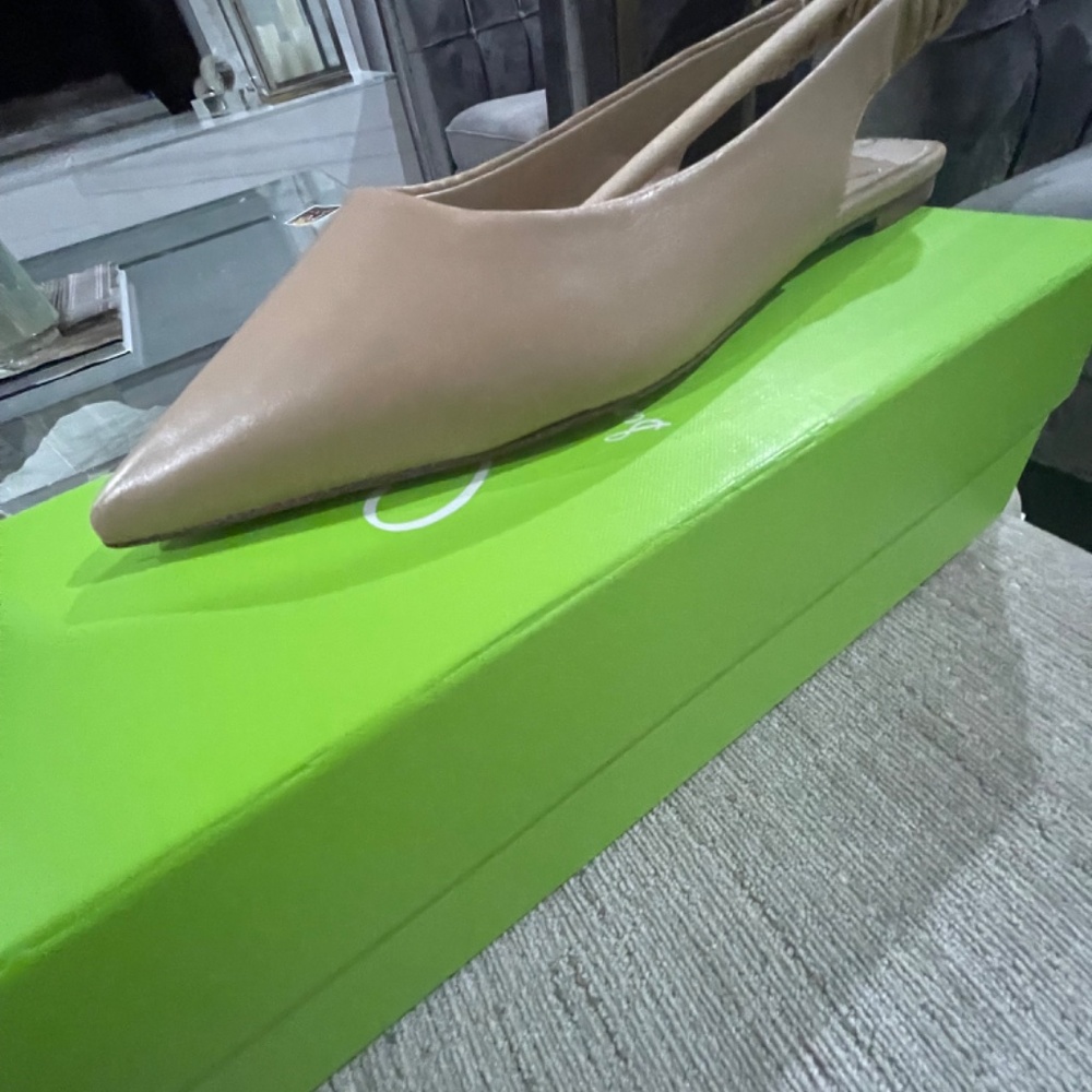 Sam Edelman Womens Whitney Beige Leather Slip On Flats Slingbacks Shoes … - Picture 5 of 6
